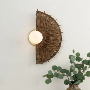 Rattan Wall Lamp Handmade Woven <b>Sconce</b> for Hotel Resort Interior <b>Lighting</b> Wholesale Supplier from Vietnam - Product Image 6