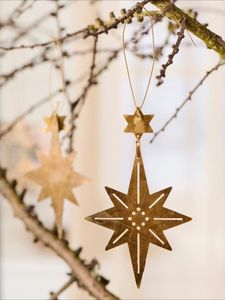 Golden Metal Shamrock Ornaments With Green Ribbon Handicraft Traditional Decorations - Product Image 4