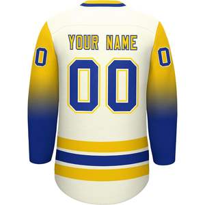 Maillot de hockey personnalisé à dégradé pour hommes et jeunes, chemise de sport en polyester personnalisée, nom de l'équipe, numéro, entraînement, utilisation, imprimé cousu - Product Image 4