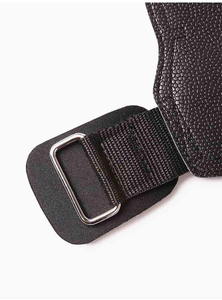 Breathable <b>Half</b> Finger Gym Gloves PU Leather Adjustable Wrist Strap Non <b>Slip</b> Weight Lifting Unisex - Product Image 4