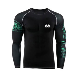 Camisetas de compresión para hombre de ajuste holgado, personalizadas con impresión de marca privada, al por mayor, camisetas de compresión hechas a medida para hombre - Product Image 1