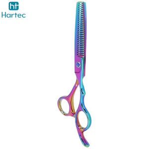Ciseaux à effiler les cheveux multicolores avec poignée antidérapante, 6,0 pouces, ciseaux de barbier en acier inoxydable haute dureté, outils pour cheveux - Product Image 4