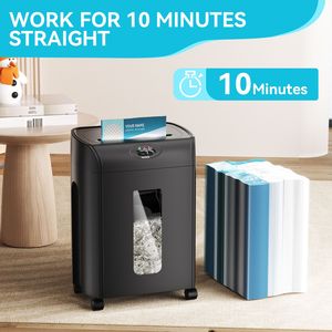 Trituratore a croce Ultra silenzioso a 15 fogli 4.76 galloni resistente per la casa e l'ufficio brandelli di carta/CD/scheda - Product Image 6