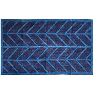 Tapis de sol en coton Dhurrie fabriqués à la main modernes bleus pour décor antique et espaces de salon luxueux 008 - Product Image 3