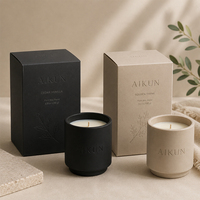 Bougie parfumée en cire de soja longue durée, dans un coffret cadeau, en céramique de qualité supérieure, OEM ODM, pour la décoration de la maison, marques de luxe
