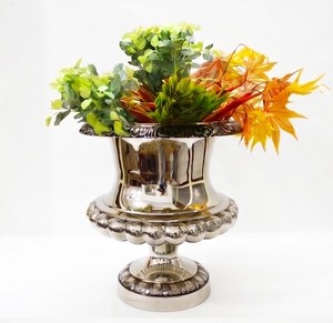 Florero de Metal Elegante, Niquelado, Pulido Brillante, Moderno, de Lujo, en Oferta, para Decoración del Hogar, Bodas, Floreros Antiguos - Product Image 3