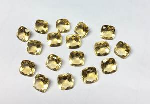 Citrine naturelle taille coussin, dos pointu, pierre précieuse calibrée pour la fabrication de bijoux par Gemsocean - Product Image 6