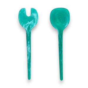 ARTISTRY RESINA VIBRANT HECHO A MANO 100% Juego de Servidores de Ensaladas de Resina para Uso Doméstico y Hotelero Incluye Cuchara de Helado para Servir Ensaladas - Product Image 6