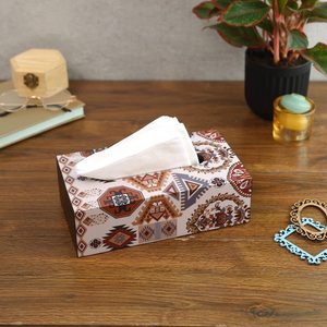 Portapañuelos de Madera Ecológico de Diseño Moderno y Tamaño Personalizado, Acabado Marrón, Organizador de Mesa Hecho a Mano para Hoteles - Product Image 1