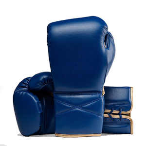 Gants de boxe professionnels en cuir synthétique résistant, anti-humidité, avec sangle de poignet réglable pour l'entraînement et le sparring - Product Image 1