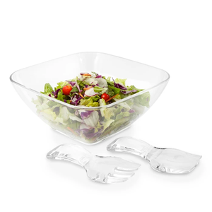 Clear <b>Acrylic</b> Salad Bowl For Corn Vegetables Server Bowl Dishwasher Safe Minimalist Design For Party Use - Product Image 3