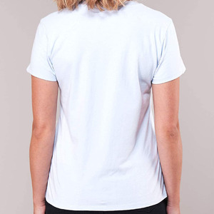 T-shirt classique pour femme, coupe droite, longueur standard, élégant, décontracté, à manches courtes, haut tendance / T-shirt femme longueur standard, mode 2026 - Product Image 3