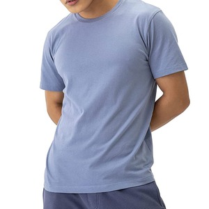 เสื้อยืดผู้ชายทรงโอเวอร์ไซส์ ผ้าฝ้ายแท้ 100% รุ่นพื้นฐานเรียบง่าย สำหรับฤดูร้อน ปี 2026 แขนสั้น สีพื้น ย้อมสีเรียบ แห้งเร็ว - Product Image 2
