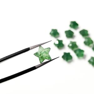 Cuentas de cuarzo verde natural en forma de estrella, talladas a mano, para la fabricación de joyas, cuarzo briolette, precio al por mayor, a granel. - Product Image 5
