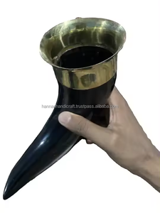 Viking OX corne tasse Camping gobelet 100% sans fuite à la main naturel Alehorn bois support 12 pouces Animal pour hydromel vin boire - Product Image 2