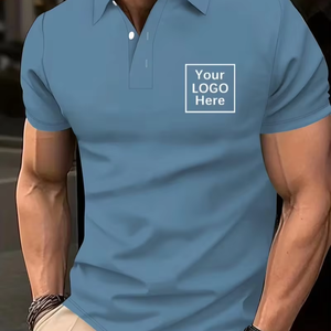 Camisa de Golf Personalizada de Alta Gama para Hombre, Jersey de 180 Gramos, Tejido Ecológico con Estampado Digital, Cuello Sólido, Estilo Casual y Deportivo - Product Image 3