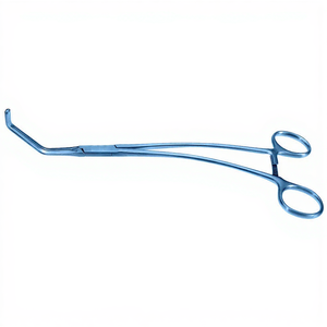 Pince vasculaire DeBakey Satinsky 9'' en acier inoxydable recouvert de titane bleu, pince tangentielle, instrument chirurgical Surgiright - Product Image 2