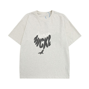 Camiseta de algodón negra oversize de manga corta para hombre, cuello redondo, estampado de letras, estilo jersey, transpirable, informal, estilo urbano. - Product Image 6