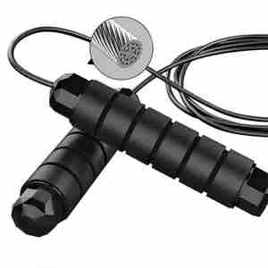 Corde à sauter de haute qualité à poignées souples, réglable, légère, pour entraînement de fitness en salle de sport, fabriquée en usine - Product Image 3