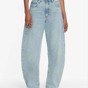 Pantalones Jogger de Forro Polar Transpirable para Mujer, Corte Holgado, con Logotipo Personalizado, Cintura Media, Diseño Casual de Frente Plano para Invierno, Teñido Liso - Product Image 1