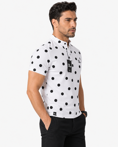 T-shirt blanc à manches courtes pour homme F2 WIN, en coton tricoté décontracté, respirant, séchage rapide, avec poche et logo personnalisé sur le devant - Product Image 2