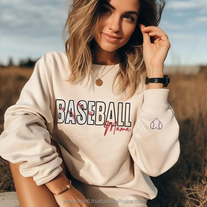 Sudadera Oversize Ecológica y Transpirable para Mujer, Estilo Hip Hop, con Forro, Outer Banks, con Estampado de Letras, Manga Regular, de Algodón - Product Image 4
