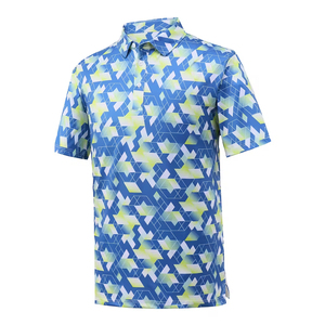 เสื้อโปโลถักลายซับลิเมชั่นยอดนิยมสำหรับฤดูร้อน แห้งเร็ว ระบายอากาศดี แขนครึ่งตัว ทรงปกติ - Product Image 1