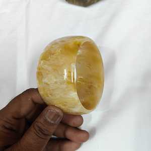 Classic Resin Jade <b>Bangle</b> Bracelet Carved Round Shape Unisex Jewelry Gift with Custom Color & Size IGI Certified - Product Image 3