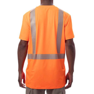 T-shirt haute visibilité 100% coton jaune, best-seller, haute visibilité, pour travaux miniers et de construction, réfléchissant, de sécurité, pour hommes - Product Image 4