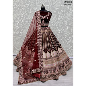 Nupcial Indio Desgaste Terciopelo Colecciones Para Novia Con Zarkhan Trabajo Por Fabzone - Product Image 6