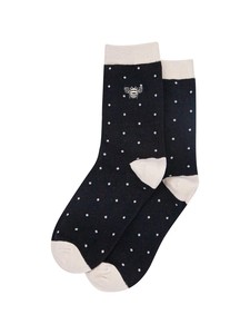SPLENDID APPAREL Chaussettes unisexes noires à pois blancs en polyester tricoté respirant pour usage quotidien style printemps - Product Image 5
