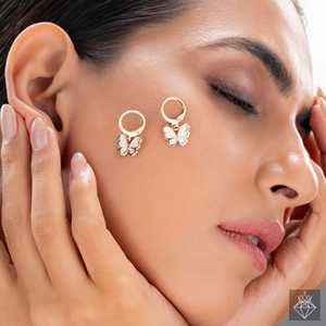 ต่างหูห่วงสวยป้องกันการเสื่อมเสียของผีเสื้อขี้เล่น prao - Product Image 2