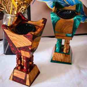 Brûleur à Bakhoor traditionnel en bois et acrylique, brûleur à encens Bakhoor de qualité supérieure, fabriqué par AL MALIK CRAFT - Product Image 6