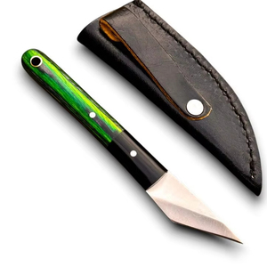 Cuchillo utilitario de hoja fija forjado a mano, OEM ODM, de espiga completa, de acero inoxidable y madera, mini cuchillo EDC de cuello tipo lápiz, venta al por mayor - Product Image 1