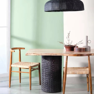 Wholesale Handcrafted Solid Wood Dining Chair | Mid-Century Modern Wicker Rattan Spine Chair for Restaurant Cafe Home Furniture - Product Image 1