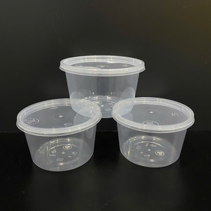 Contenants alimentaires en plastique ronds à injection, design 2026 le plus récent, OEM, sur mesure, 12/16/24 oz, avec couvercles, transparents, compatibles micro-ondes - Product Image 4