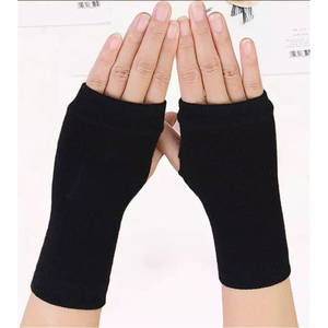 Custom Compression Fingerless Gloves Blank Plain Black Wrist Support Compression Sleeves Elastic Open Finger Hand Support - Product Image 2
