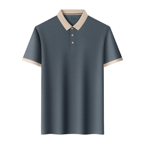 Chemises de golf pour hommes sur mesure, séchage rapide, couleur unie |   Logo personnalisé, tissu en coton et bambou, respirant, manches courtes, haute qualité - Product Image 1