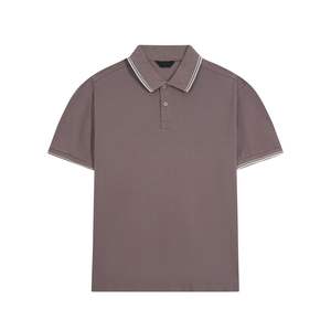 เสื้อโปโลชาย ผ้าฝ้าย แขนสั้น สกรีนโลโก้ได้ ทรงเข้ารูป สวมใส่สบาย เหมาะสำหรับกอล์ฟ รับผลิตเสื้อโปโลแบบ OEM ขายส่งจากโรงงาน - Product Image 1