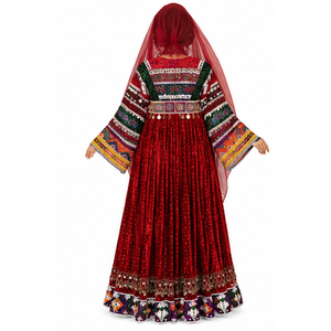 Robe afghane traditionnelle pour femmes 2026, robe de mariage brodée Kuchi, robe bohème ample à manches longues, robes décontractées disponibles - Product Image 3
