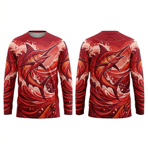 Camiseta de Pesca Unisex Personalizada, Sublimada, Manga Larga, Protección UV, Secado Rápido, Transpirable, para Deportes al Aire Libre - Product Image 1