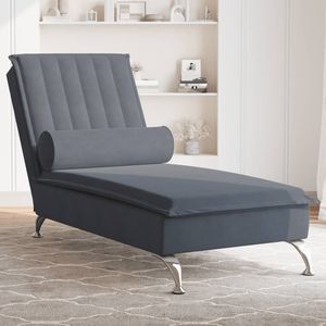 Chaise longue de massage gris foncé - Product Image 1