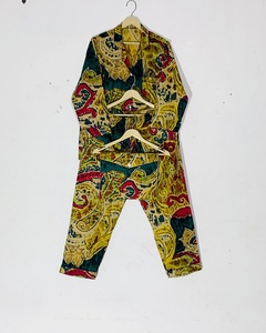 Ensemble de pyjama en coton imprimé à la main de style bohème chic ethnique pour femmes, prix de gros - Product Image 2