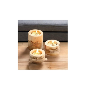 ที่วางเทียนไม้ดีไซน์ทันสมัยสีเขียวอมฟ้า คุณภาพเยี่ยม ชุด 3 ชิ้น จาก MULTI CRAFT - Product Image 1