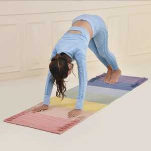 Tapete de Yoga Krafters 2X6 de 6mm, Azul, de Algodón, Tejido a Mano, Antideslizante, Resistente al Sudor, Ecológico, Lavable a Máquina, Plegable, para Meditación y Gimnasio - Product Image 4