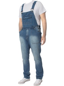 Casual <b>Men</b>’s Loose Fit Dungarees Denim <b>Overalls</b> Comfortable Soft Adjustable Straps Streetwear Everyday Wear - Product Image 4
