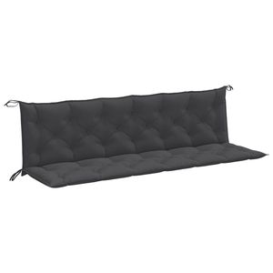 2 uds. Cojines de Banco de jardín de mezcla antracita 78,7 "x 19,7" x 2,8 "almohadas y cojines de tela para exteriores - Product Image 2
