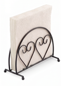 Porta Servilletas de Metal Negro de Calidad Premium con Diseño de Corazón, Ideal para Almacenamiento Elegante de Papel Tisú y Decoración del Hogar - Product Image 4