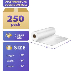 Confezione da 250 pezzi 28X17X64 coprimobili generali 1 Mil sacchetti di plastica trasparente ultrasottile per applicazioni industriali di assistenza domiciliare - Product Image 2