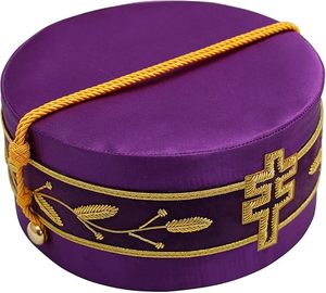 หมวกสกอตติชไรต์ระดับ 33 - ลายปักมือ - ถักเปียด้านบนและด้านล่าง - หมวก/หมวกทรงเมสัน - Product Image 3